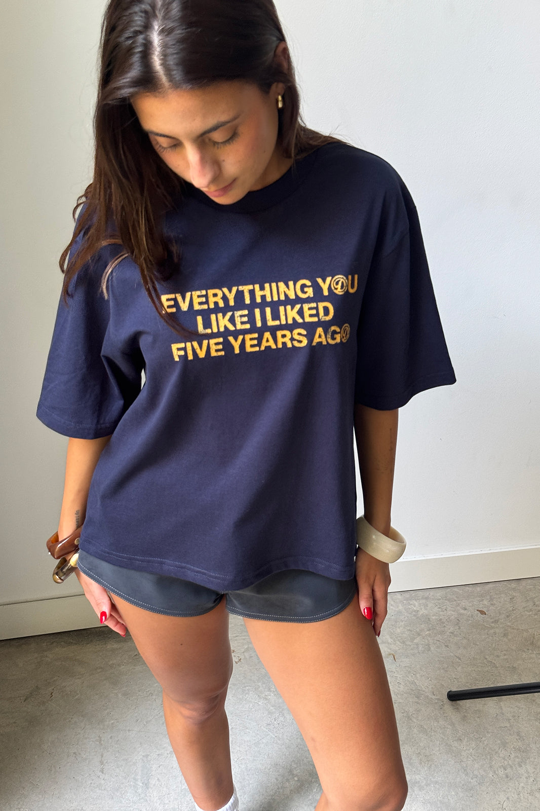 VIRGIL ABLOH NAVY TEE