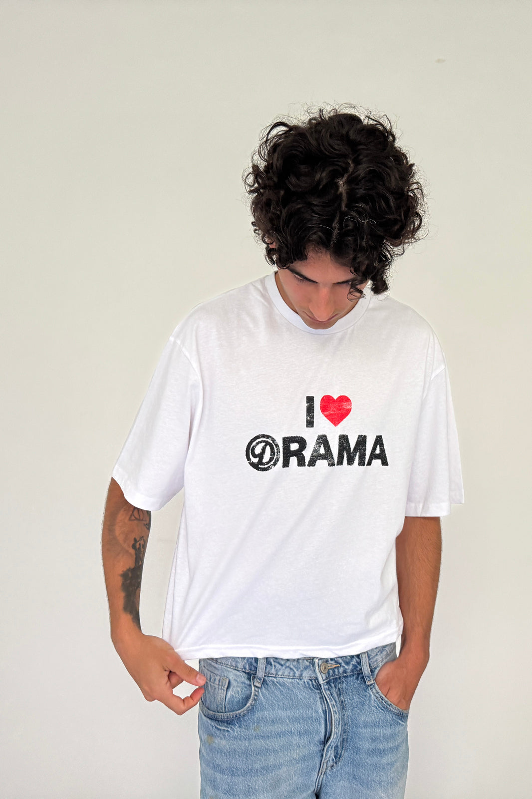I LOVE DRAMA WHITE TEE