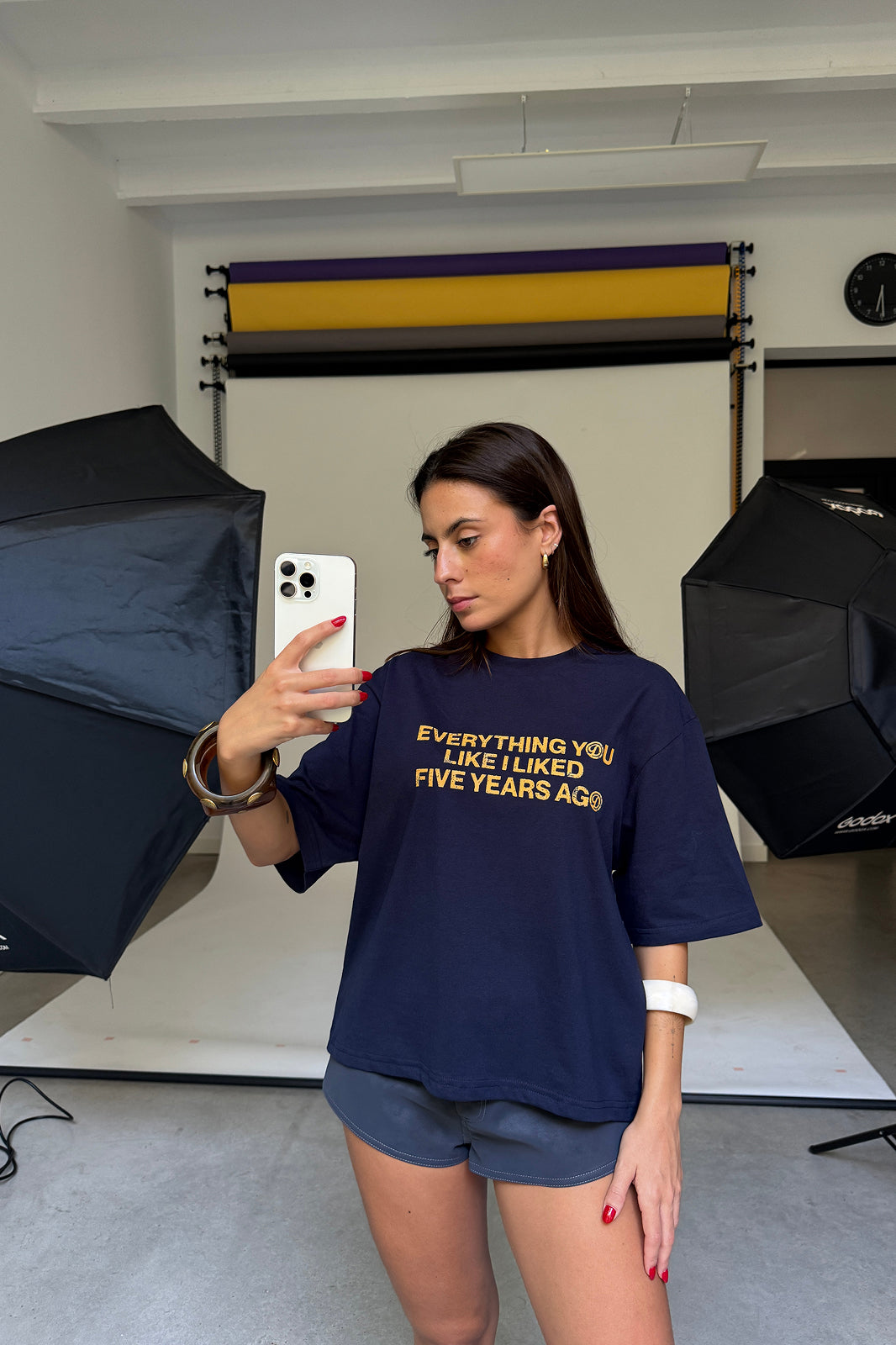 VIRGIL ABLOH NAVY TEE