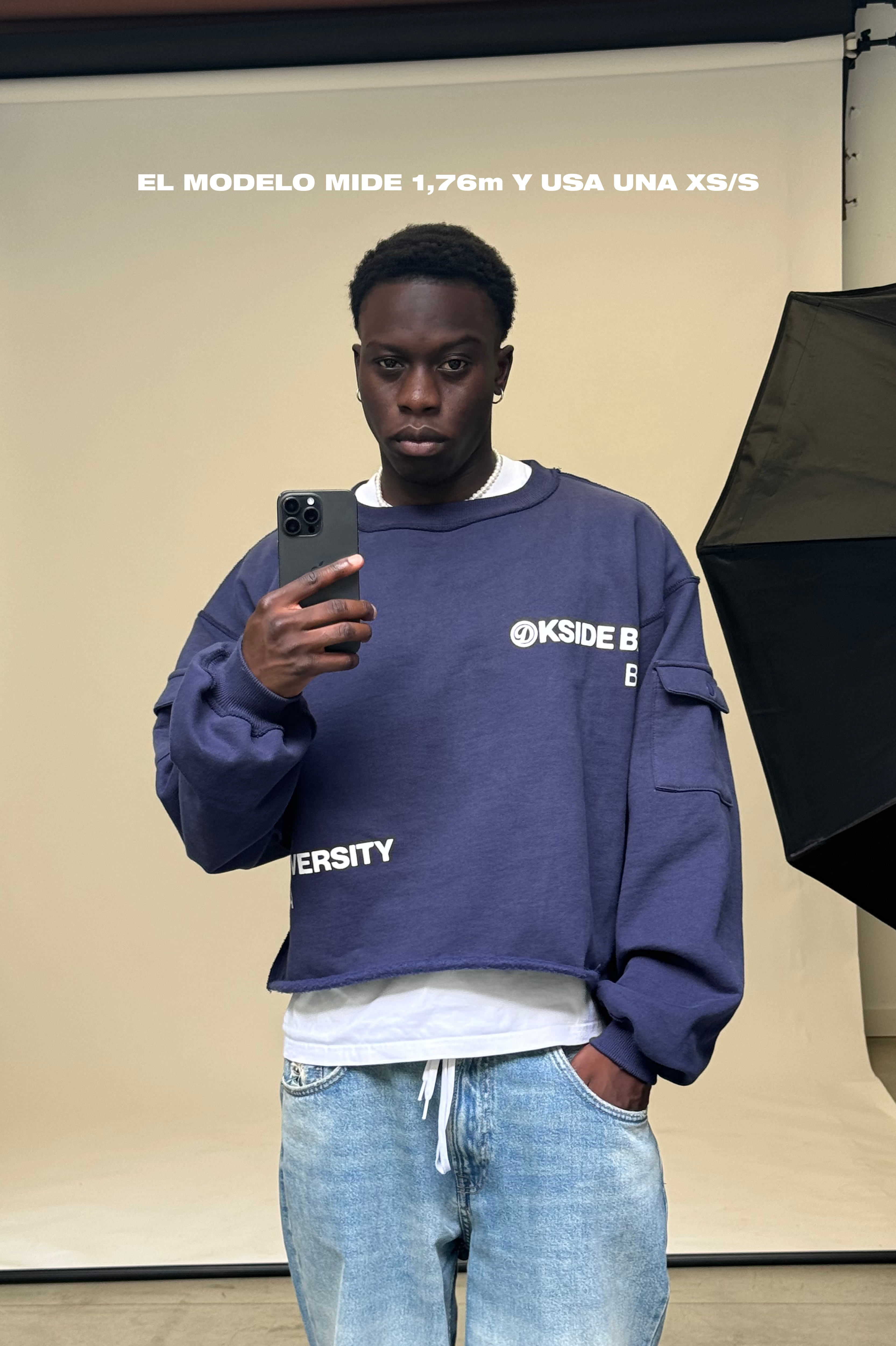NAVY DKSIDE CREWNECK
