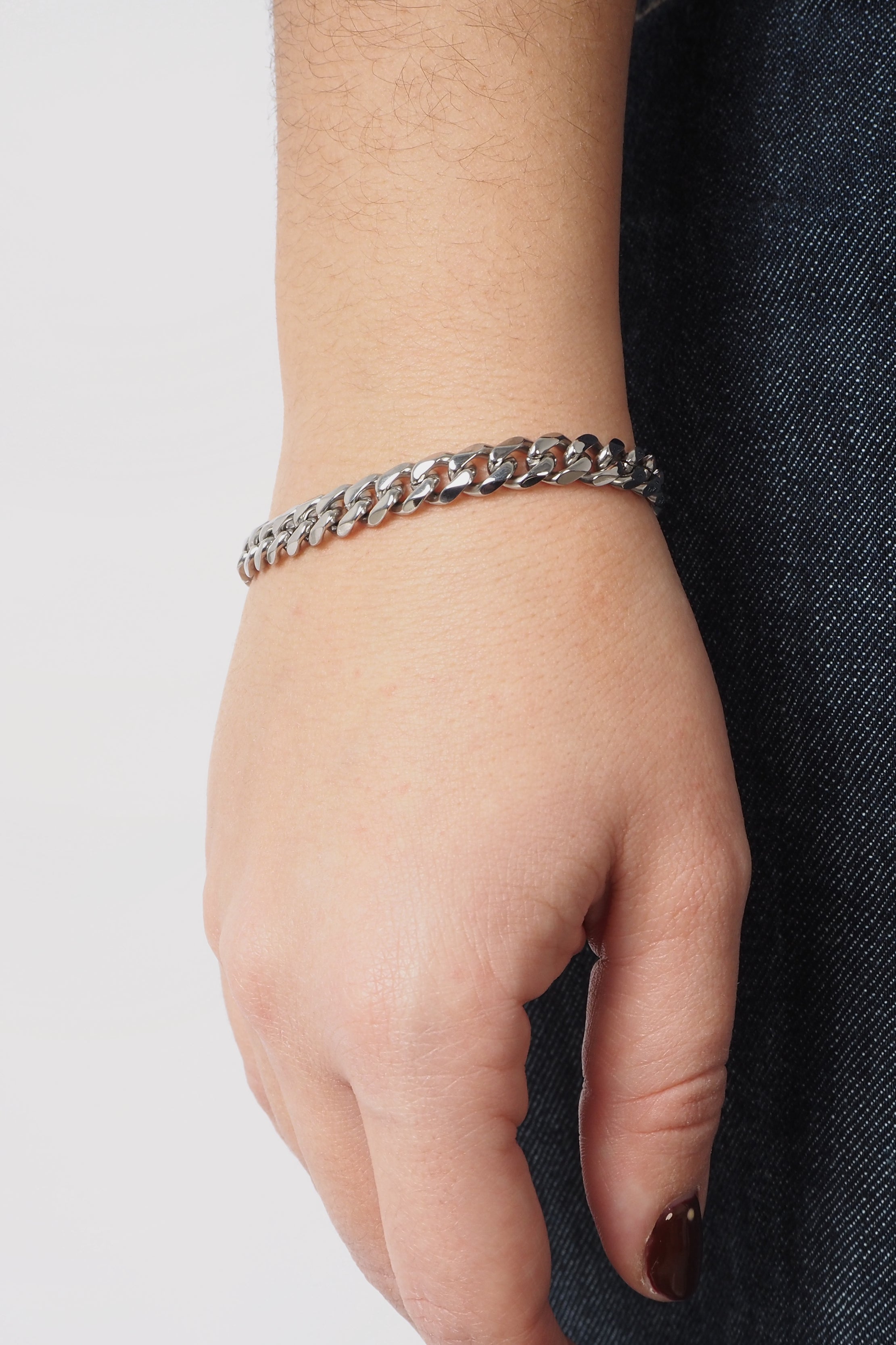 SILVER CUBAN BRACELET