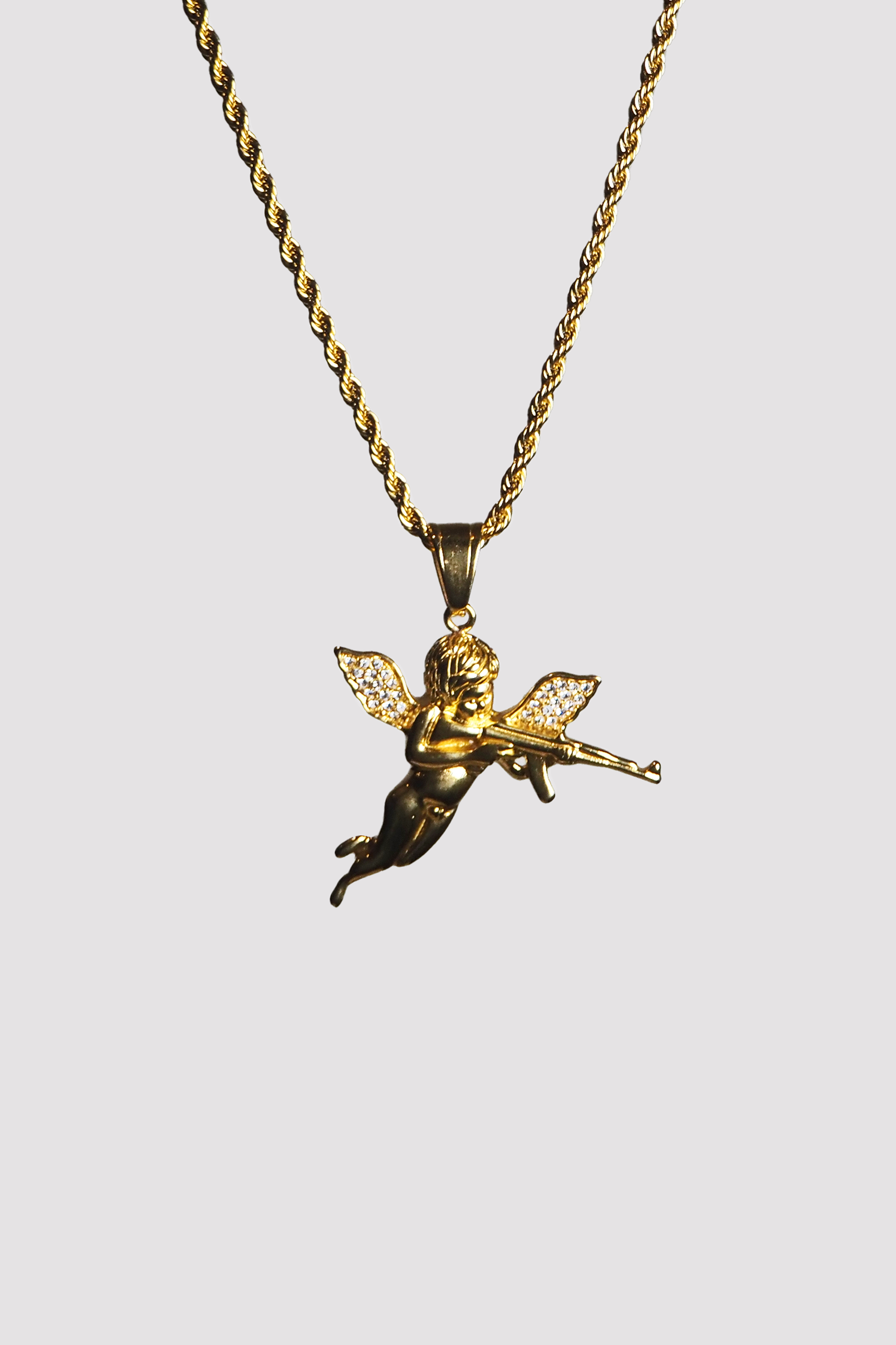 GOLD CUPID NECKLACE