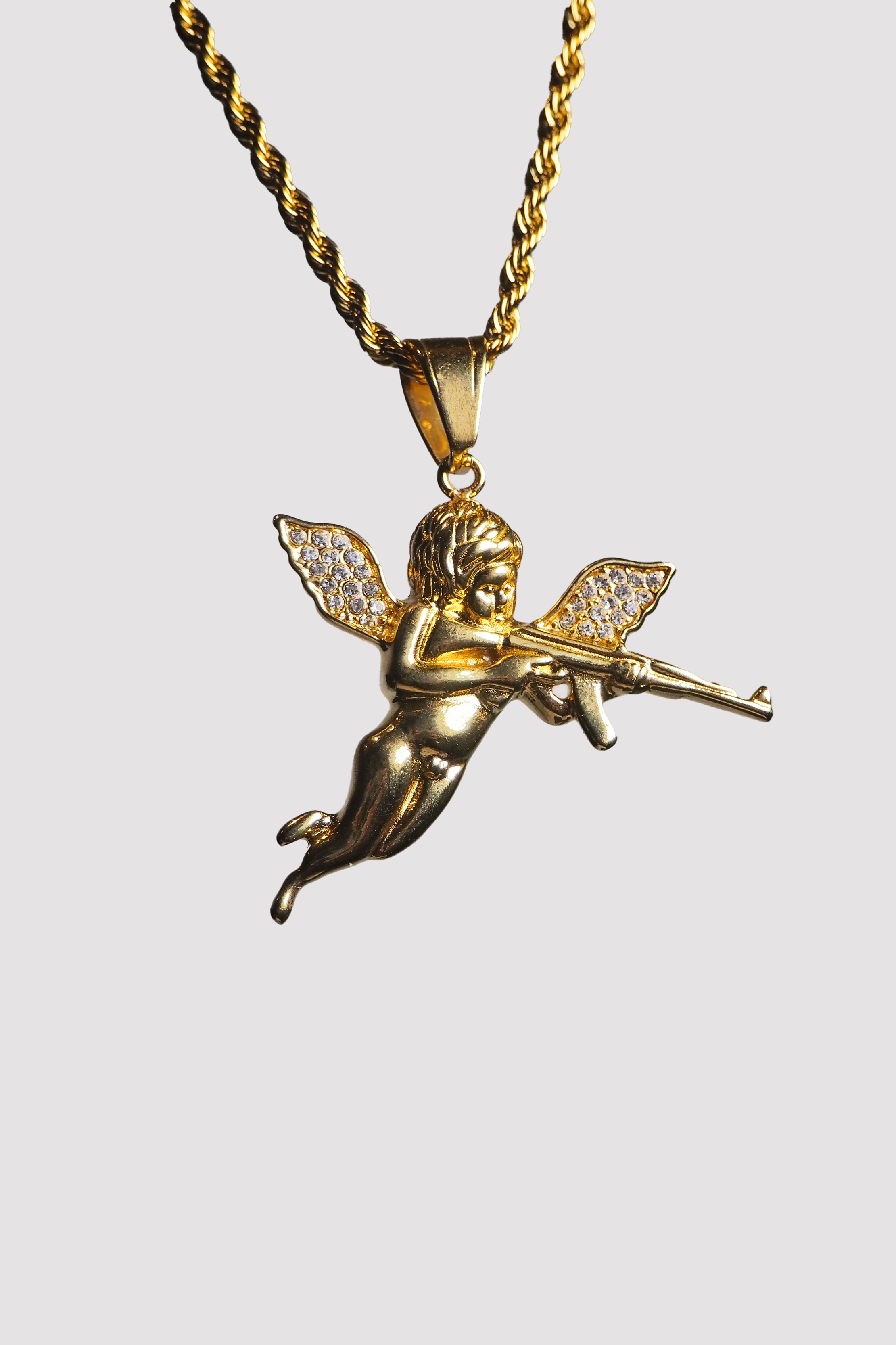 GOLD CUPID NECKLACE