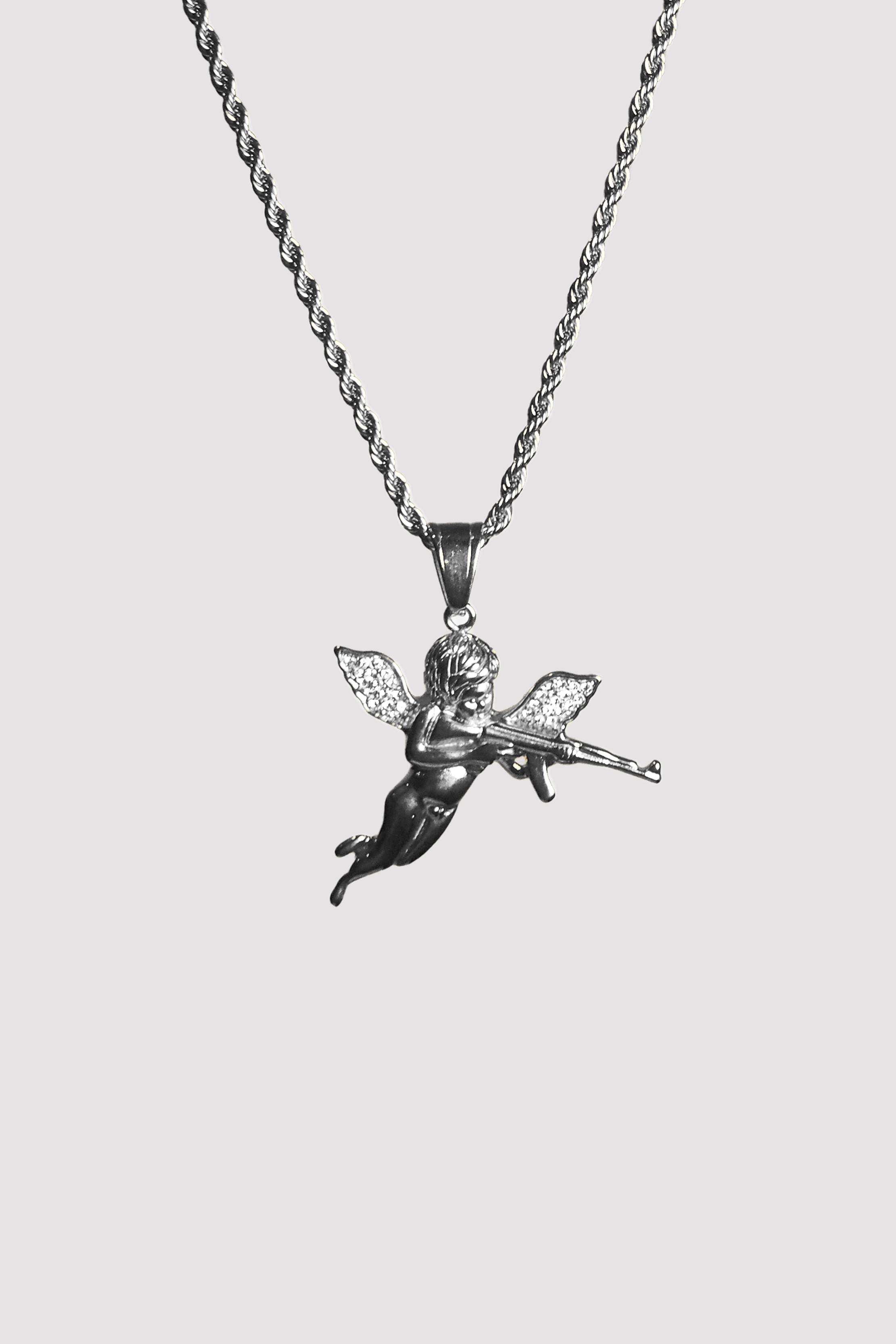 SILVER CUPID NECKLACE